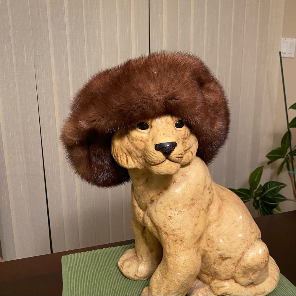 Vintage Mink Brown Fur Hat